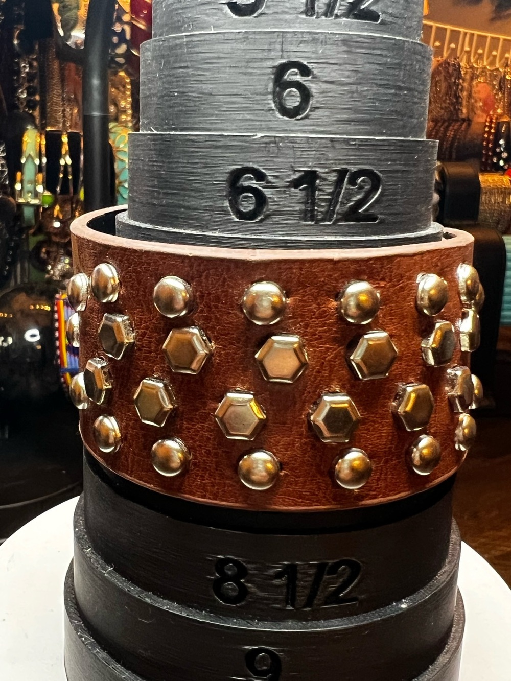 Brown Wrap Bracelet with Silver
